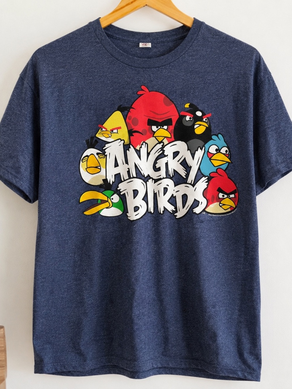 Angry Birds Graphic T-Shirt Men’s XL Blue Early 2010s